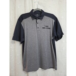 Boeing MH-139A Helicopter Vansport Blue Gray Polo Shirt Med